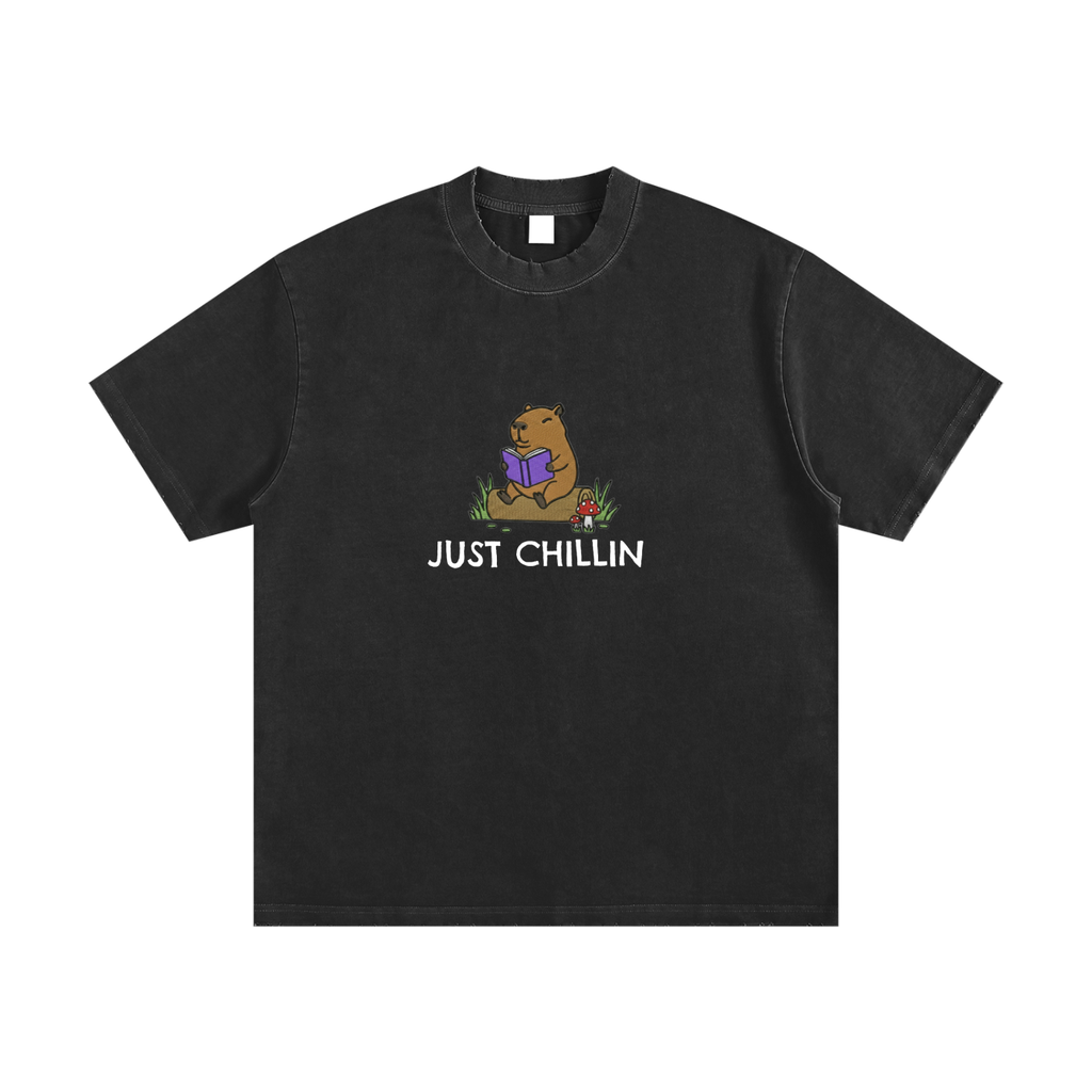 Heavyweight Vintage Washed Frayed T-Shirt