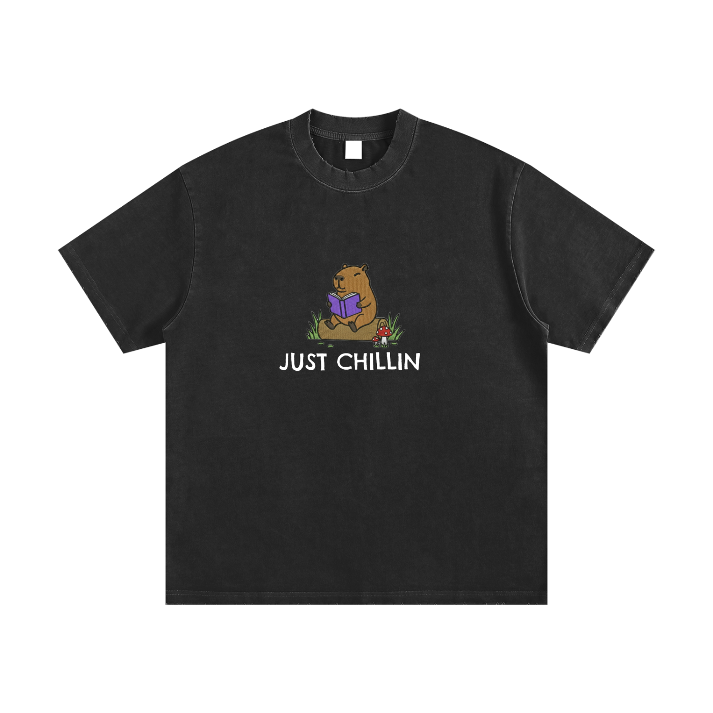 Heavyweight Vintage Washed Frayed T-Shirt